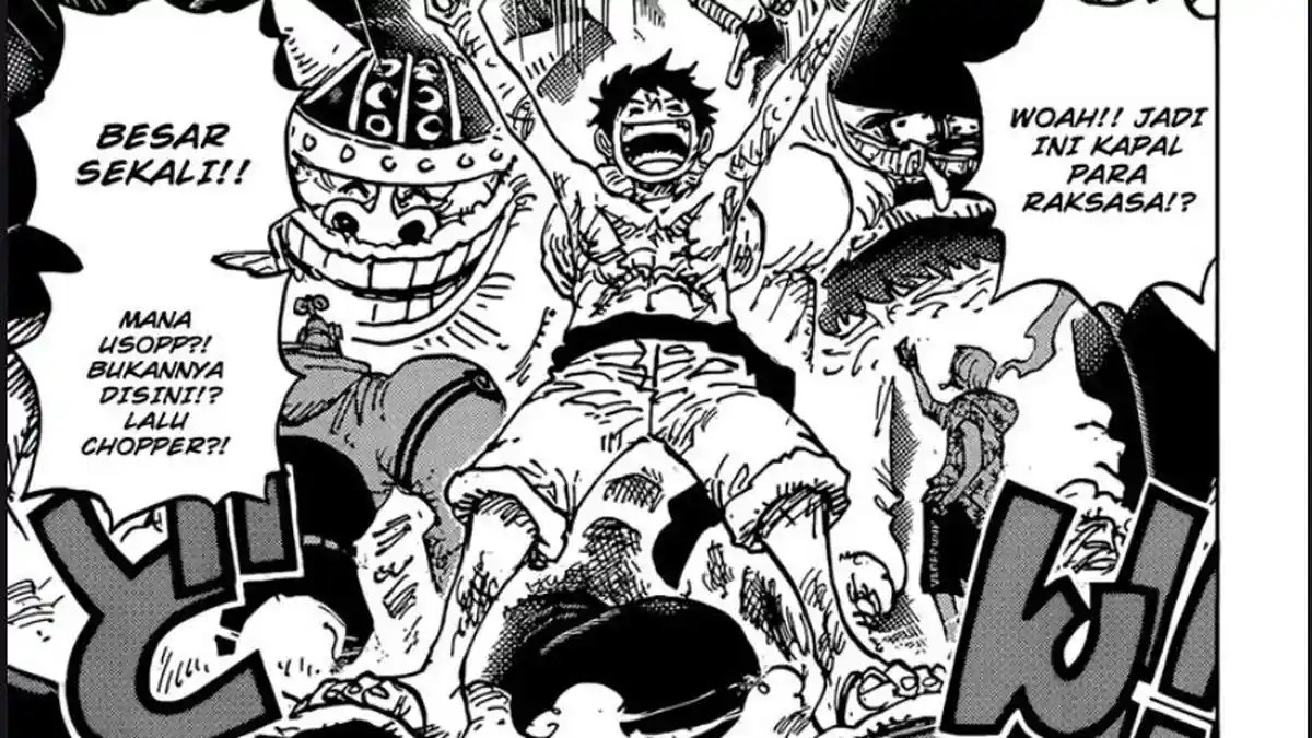 Preview Manga One Piece 1118, Luffy Berhasil Kabur dari Egghead dan Naik Kapal Para Raksasa