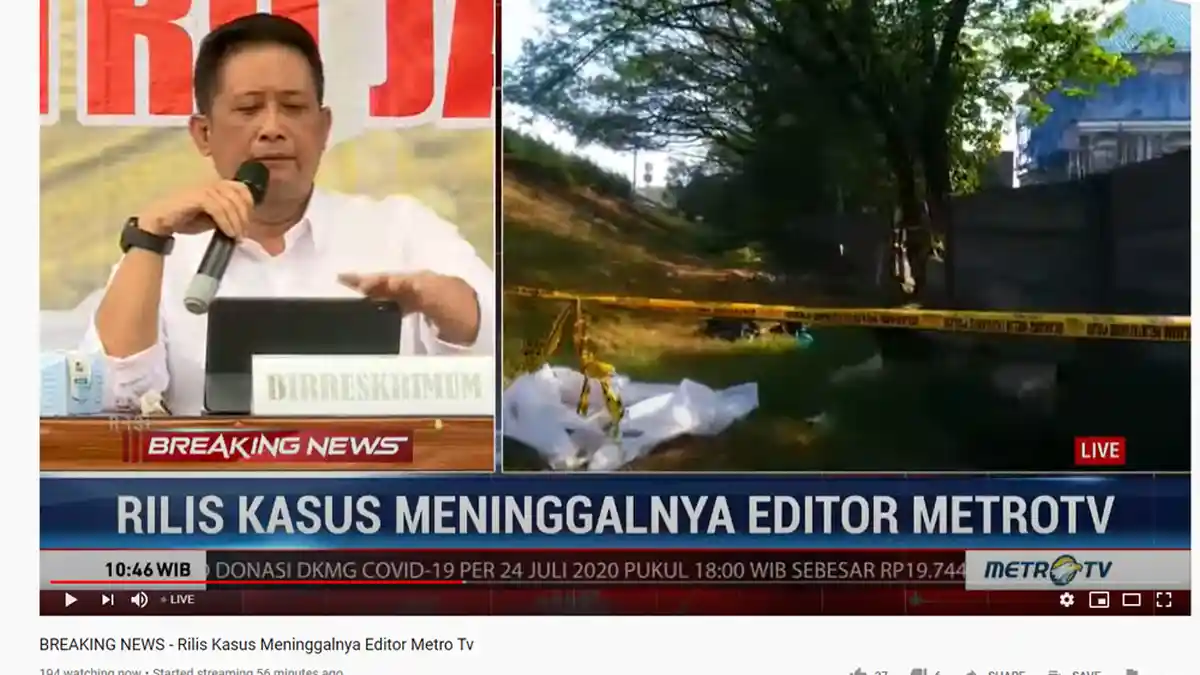 Kematian Editor Metro TV Disebut Polisi Bunuh Diri, Pisau di TKP Dibeli Sendiri oleh Yodi Prabowo