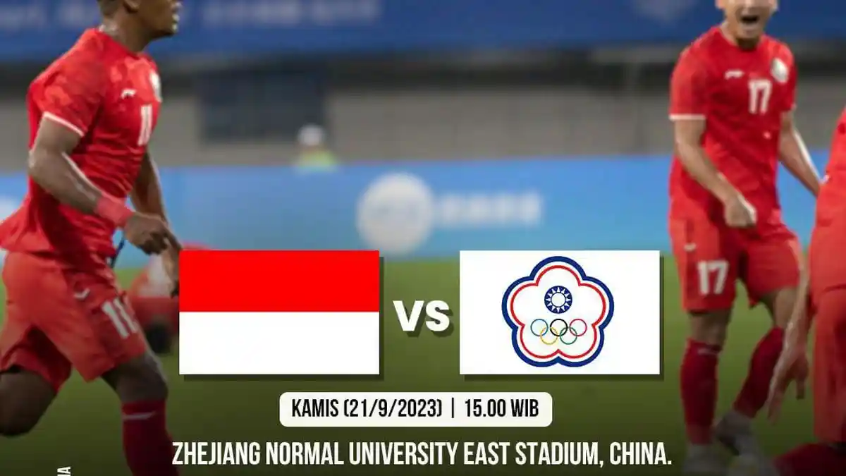 TONTON GRATIS di Sini, Link Live Streaming Timnas Indonesia vs Taiwan di Asian Games 2022
