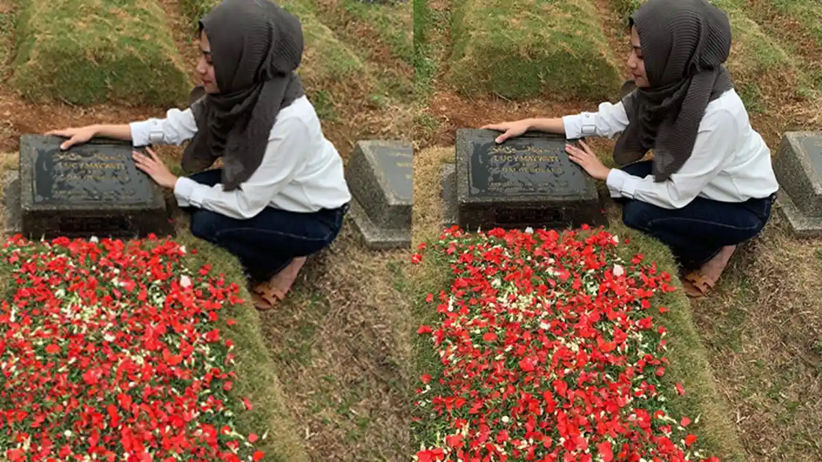Vanessa Angel Akhirnya Kunjungi Makam Almarhumah Mamanya, Minta Maaf dan Tuangkan Curhatan