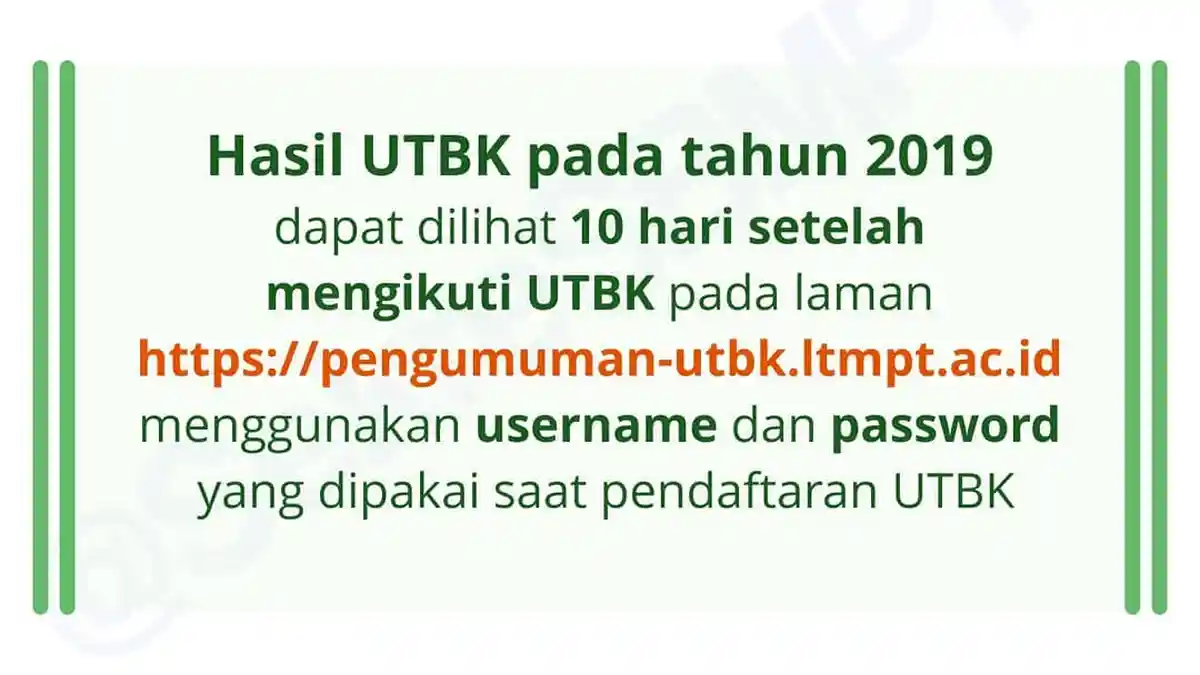 LOGIN di https://pengumuman-utbk-2.ltmpt.ac.id, Pengumuman UTBK Sesi 11-12 Mei 2019, Cek Nilaimu