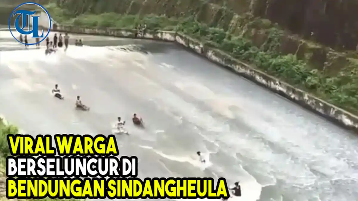 VIDEO Viral Warga Ramai-ramai Berseluncur di Bendungan Sindangheula