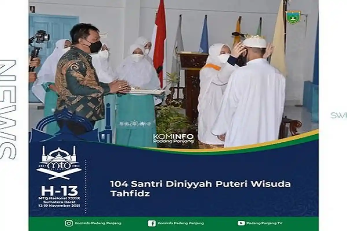 104 Santri Perguruan Diniyyah Puteri Ikuti Wisuda Tahfidz, Wawako Asrul: Generasi Idaman akan Lahir