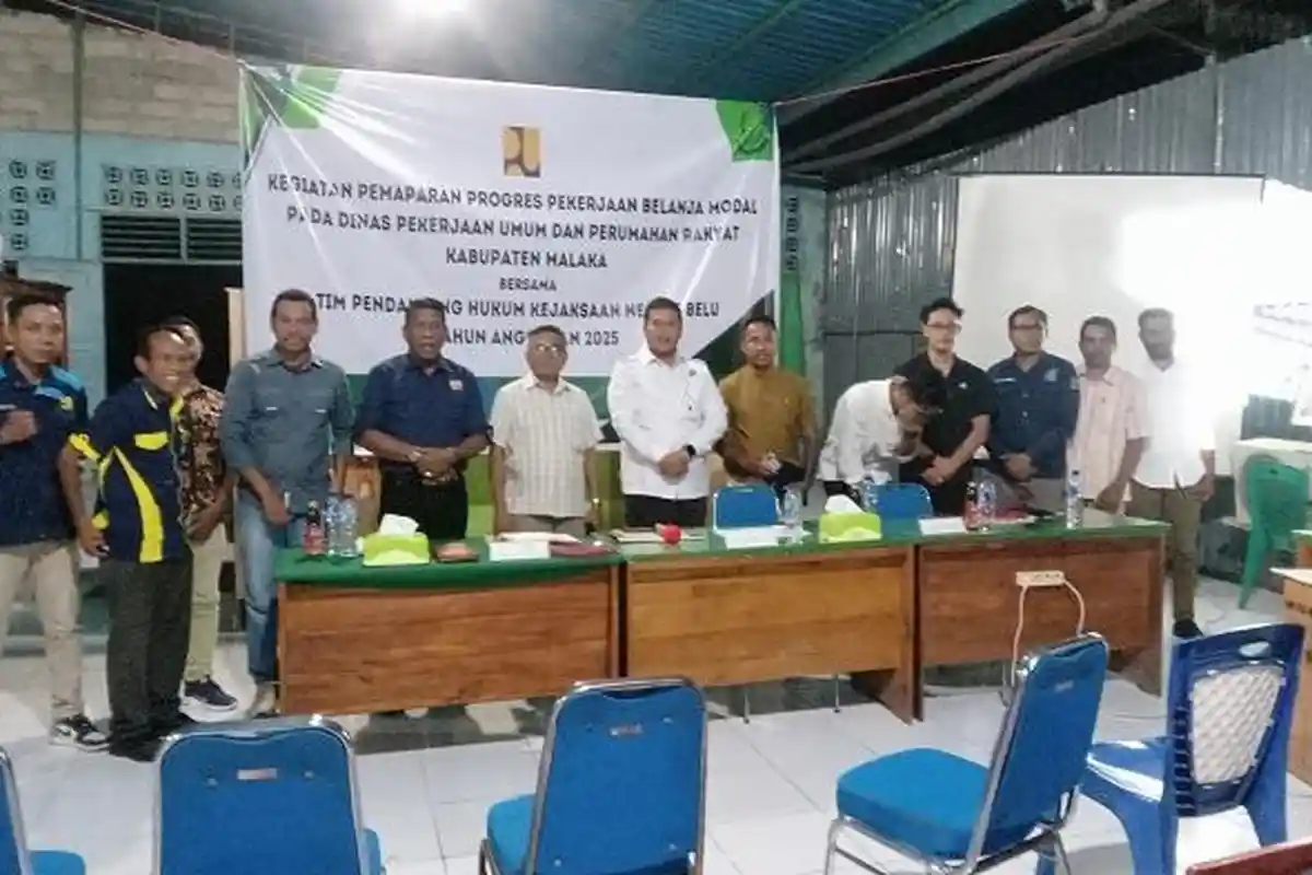 Dinas PUPR Malaka dan Kejari Belu Bahas Progres Pekerjaan Belanja Modal Tahun Anggaran 2025