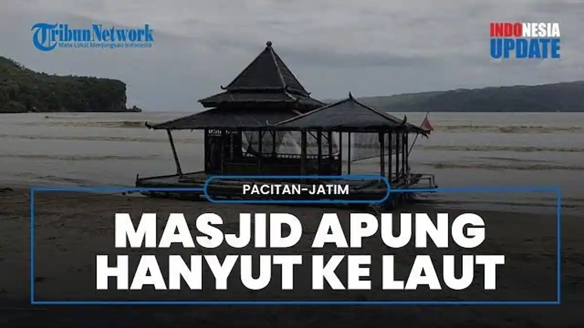 Subhanallah, Masjid Apung Hanyut di Pantai Selatan Jawa Tetapi Kondisinya Masih Utuh