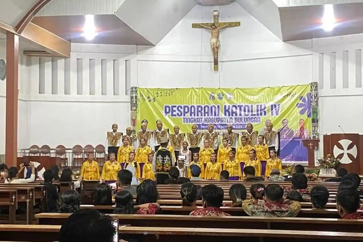 Selamat, Paduan Suara Pimping Juara 1 di Pesparani Katolik Bulungan 2025