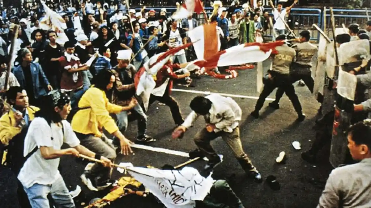 Kronologi Kerusuhan Mei 1998,Tragedi Besar Jelang Lengsernya Soeharto, Empat Mahasiswa Gugur