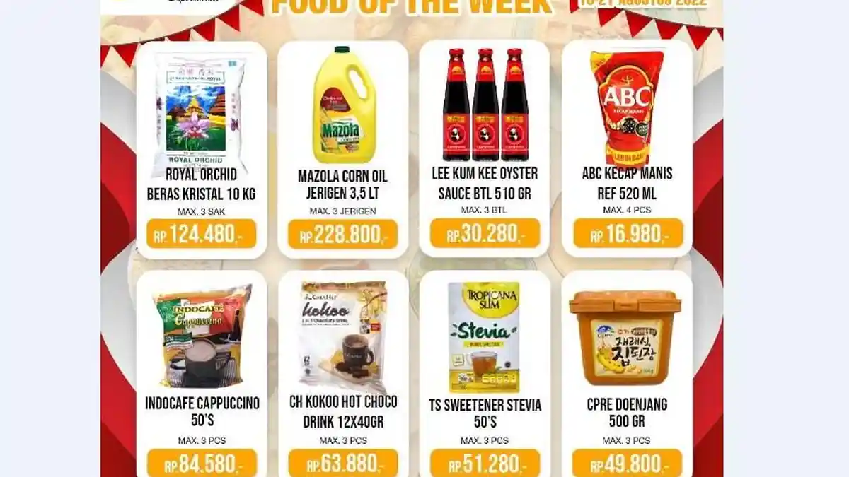 PROMO Brastagi Supermarket Periode 18 hingga 21 Agustus, Royal Orchid Beras Kristal 10 Kg Rp 124.480