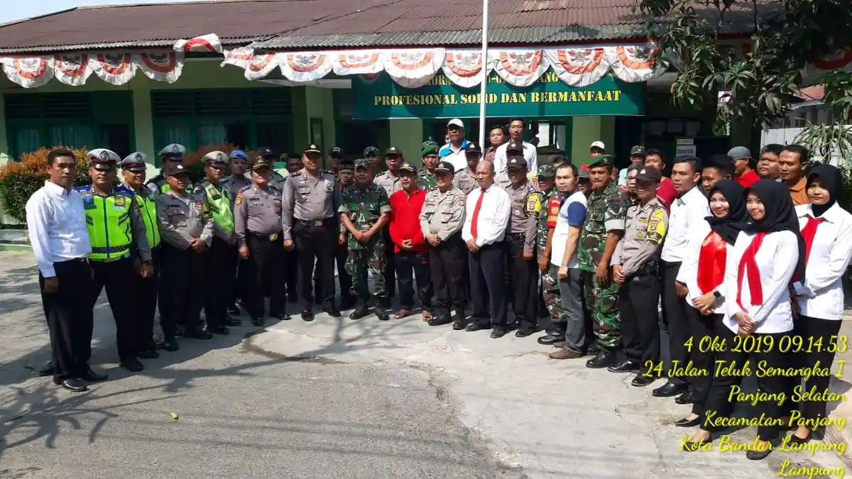 Kapolsek Panjang, AKP Adit Priyanto dan Jajaran mengucapkan selamat HUT ke-74 TNI