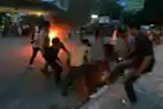 Aksi Peringatan Hardiknas di Medan Berakhir Rusuh