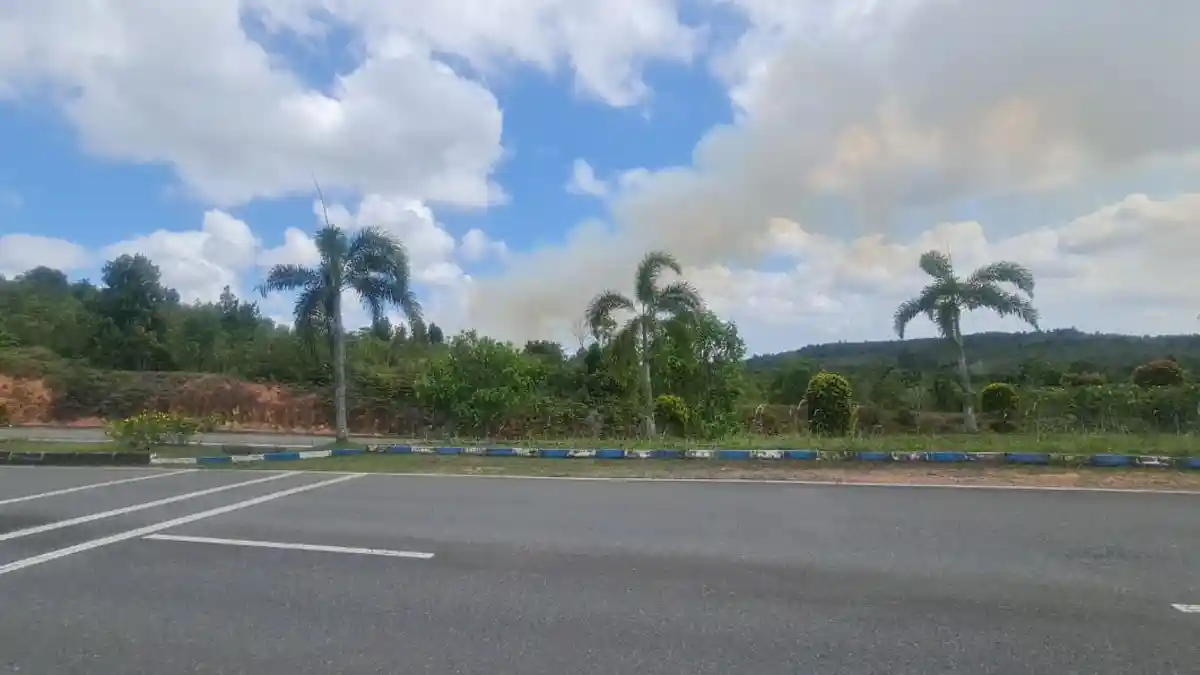 BREAKING NEWS, Karhutla di Bintan, UPTD Damkar Terima 2 Lokasi Kebakaran di Desa Toapaya