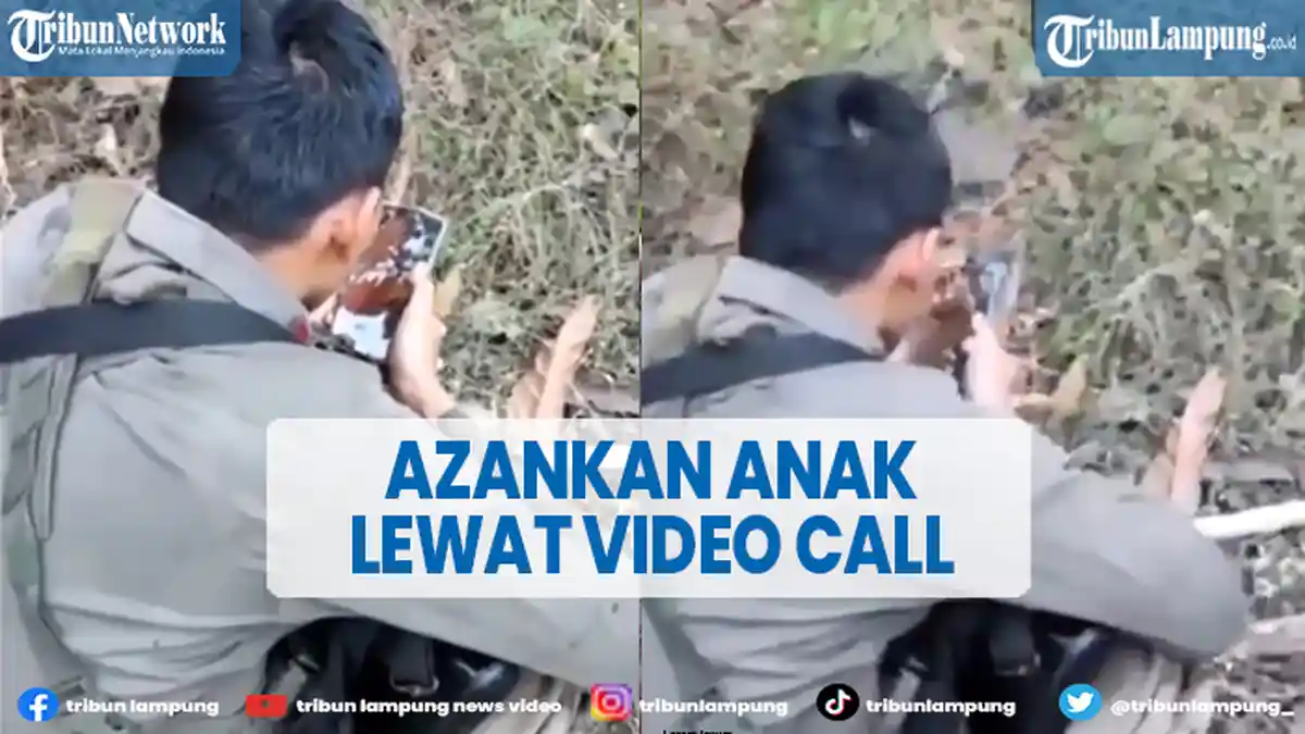 Anggota Brimob Azankan Anaknya Lewat Video Call di Tengah Tugas Buru Teroris