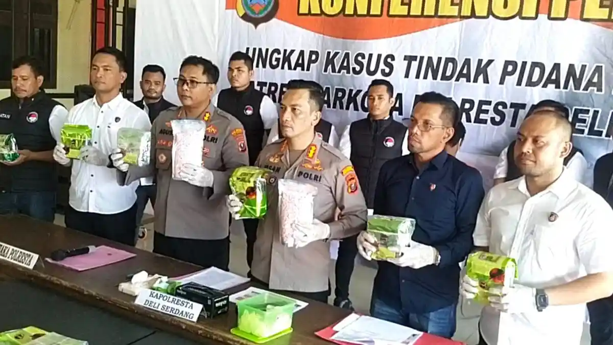 Polresta Deliserdang Amankan 18 Kg Sabu dan Ribuan Butir Ekstasi, Ini Identitas Pembawanya