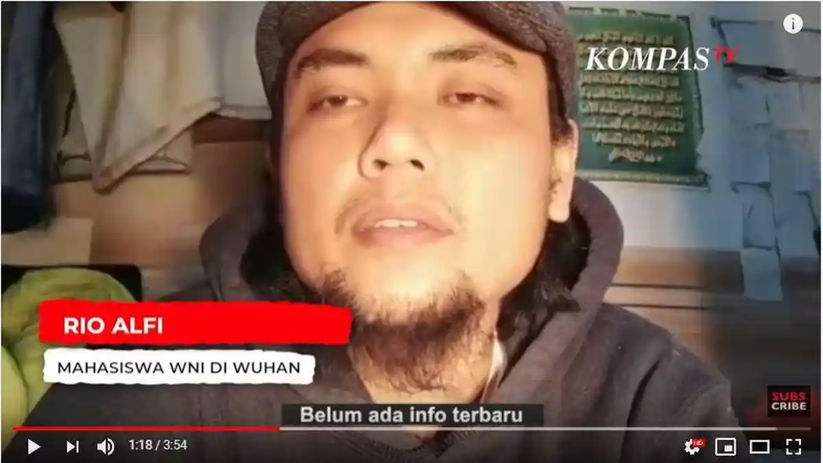 Penyebaran Virus Corona China, Mahasiswa WNI di Wuhan Memutuskan Berdiam Diri di Kamar