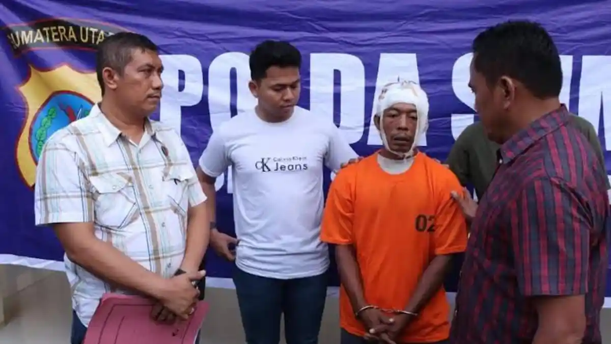 Pria Bacok Kepalanya Sendiri di Sergai, Nyesal setelah Pukul Kepala Istrinya Pakai Balok