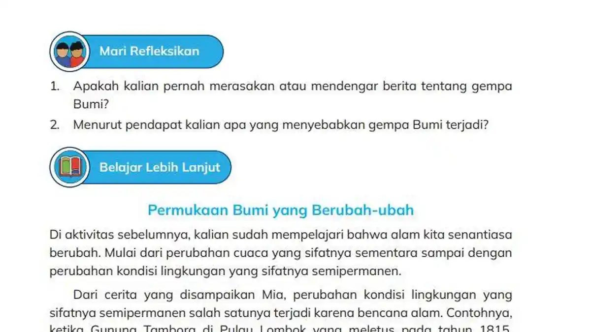 Kunci Jawaban IPAS Kelas 5 Halaman 122 Kurikulum Merdeka: Gempa Bumi