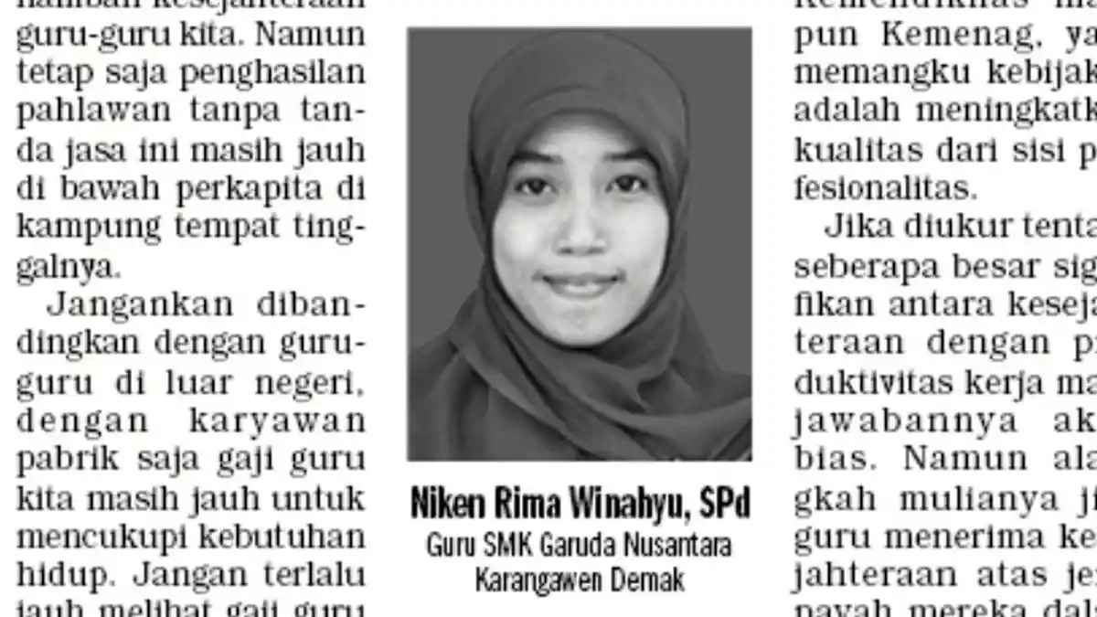 OPINI Niken Rima Winahyu : Memantaskan Diri Menjadi Guru