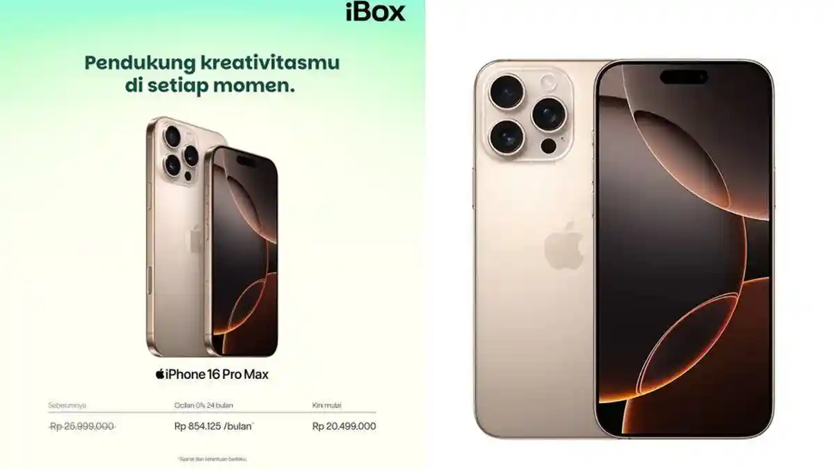 Promo HP iPhone 16 Pro Max, Cicilan Mulai Rp800 Ribuan Berlaku hingga 20 Juni 2026