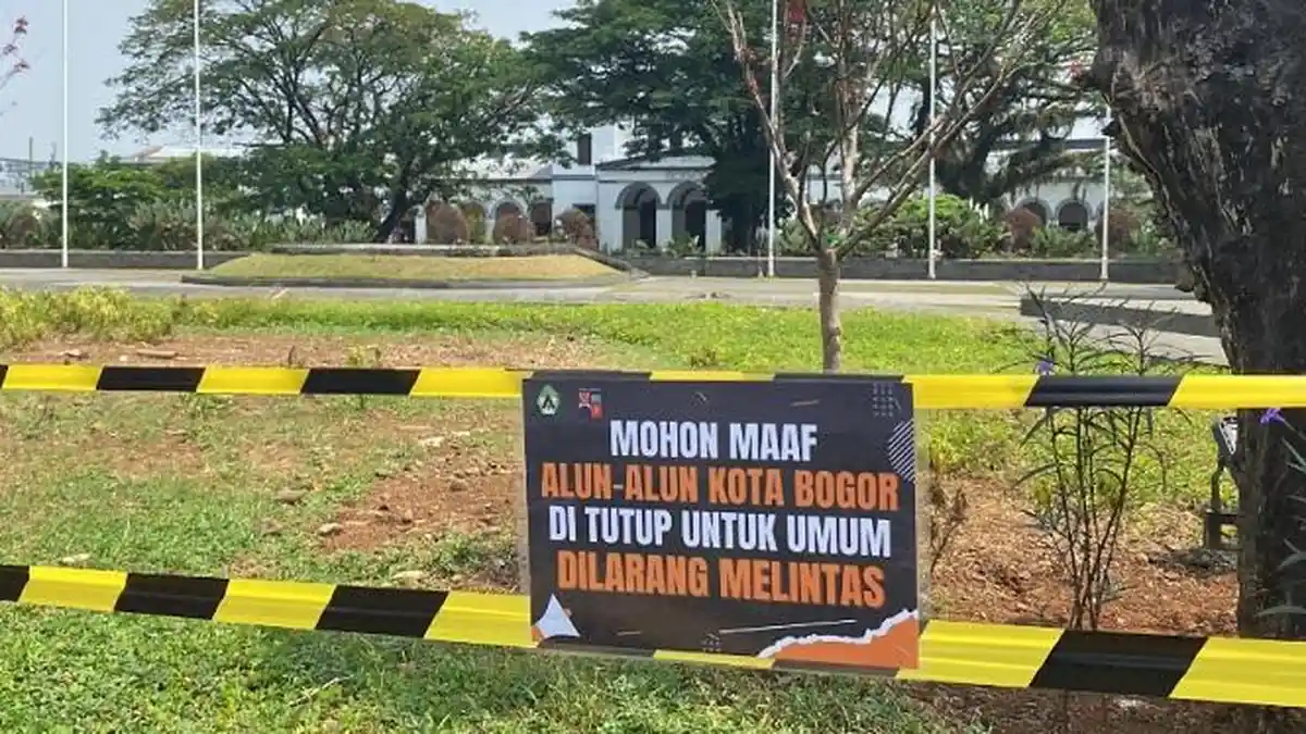 Duh! Alun-alun Kota Bogor Kini Ditutup Total, Ini Alasannya