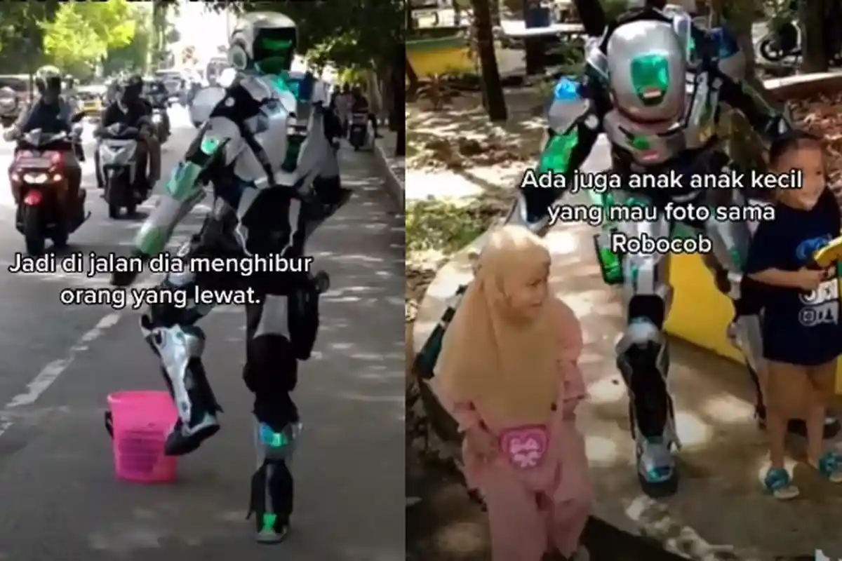Kisah Pilu Pengamen Berkostum Robot, Hibur Anak Kecil di Jalan, Kondisi Keluarganya Memprihatinkan