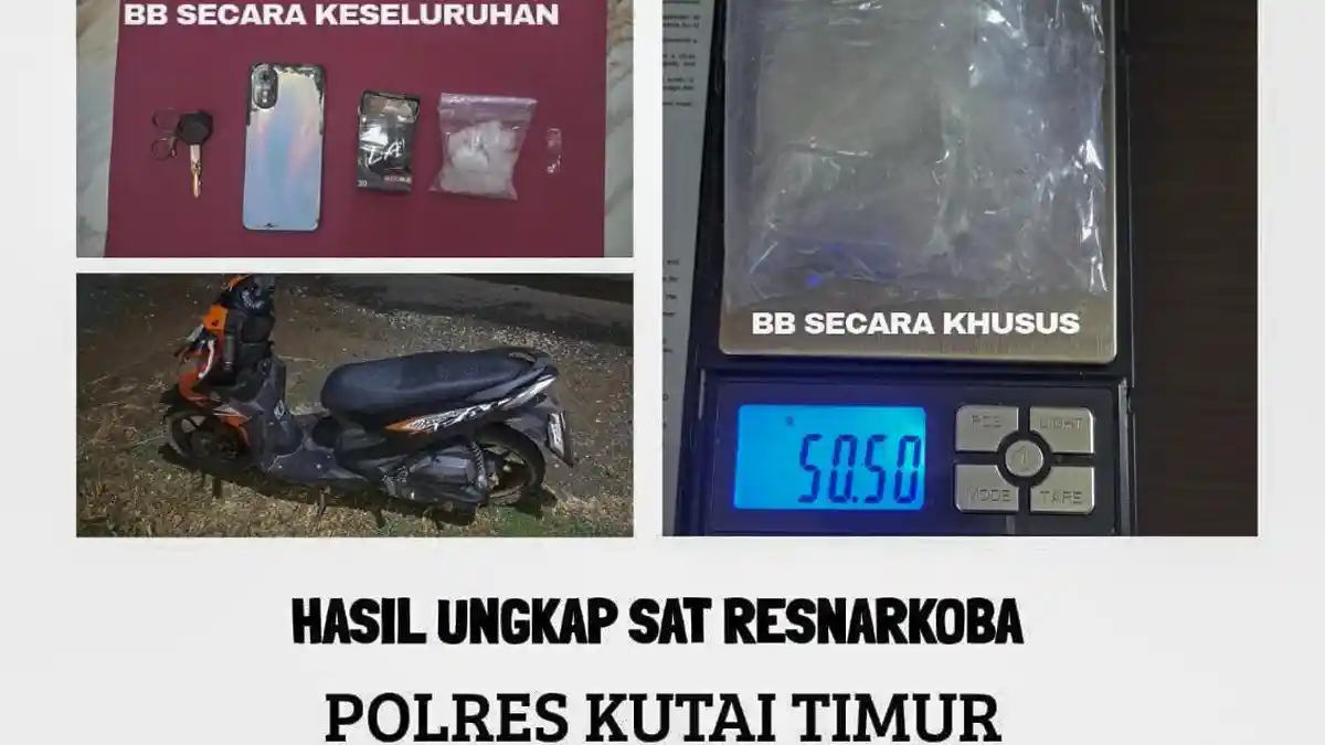 Pria di Kongbeng Kutim Ditangkap Polisi, Bawa Barang Haram 50,50 Gram ...