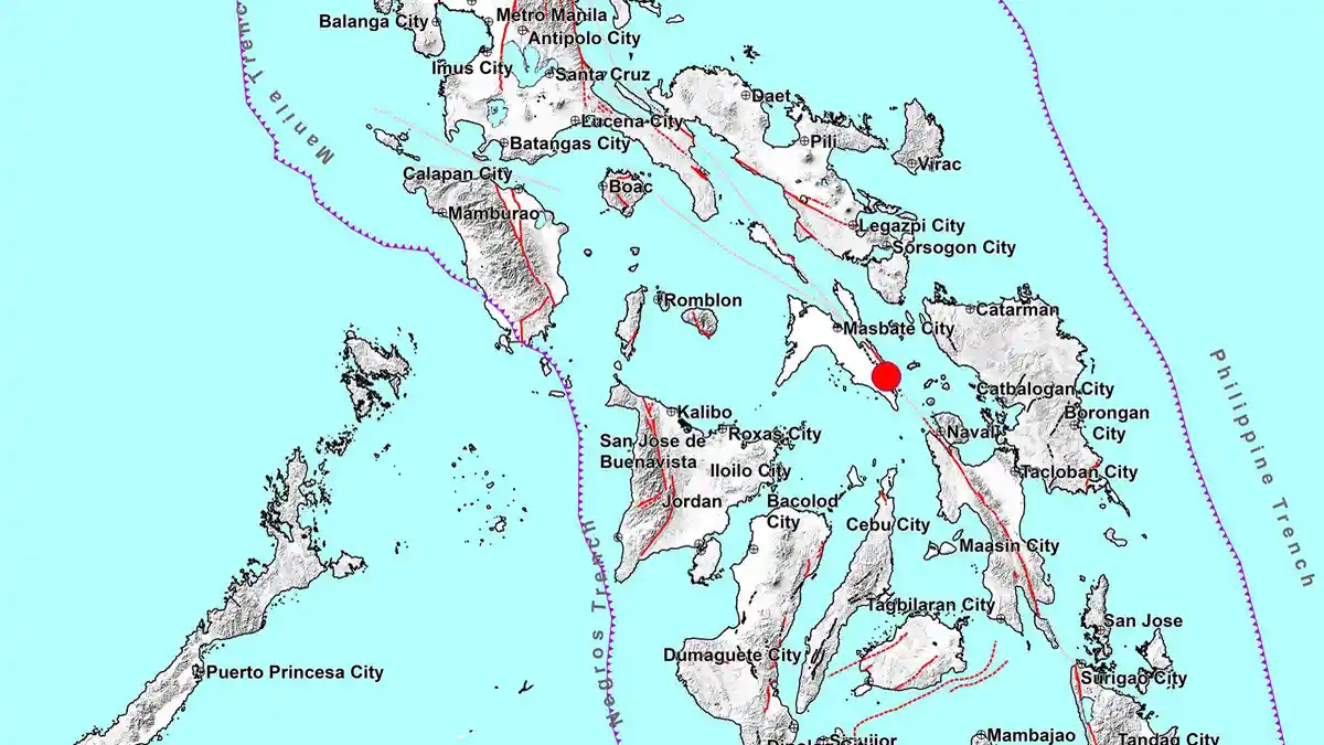 GEMPA HARI INI, Gempa 6.9 SR Guncang Cataingan, Masbate, Filipina, Tidak Berpotensi Tsunami