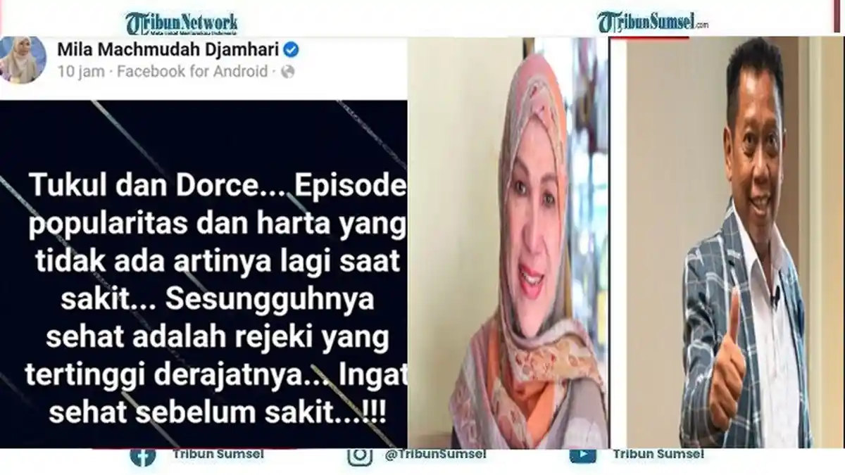 Tukul Arwana Dan Dorce Gamalama Dirawat, Mila Machmudah Beri Nasehat: Ingat Sehat Sebelum Sakit