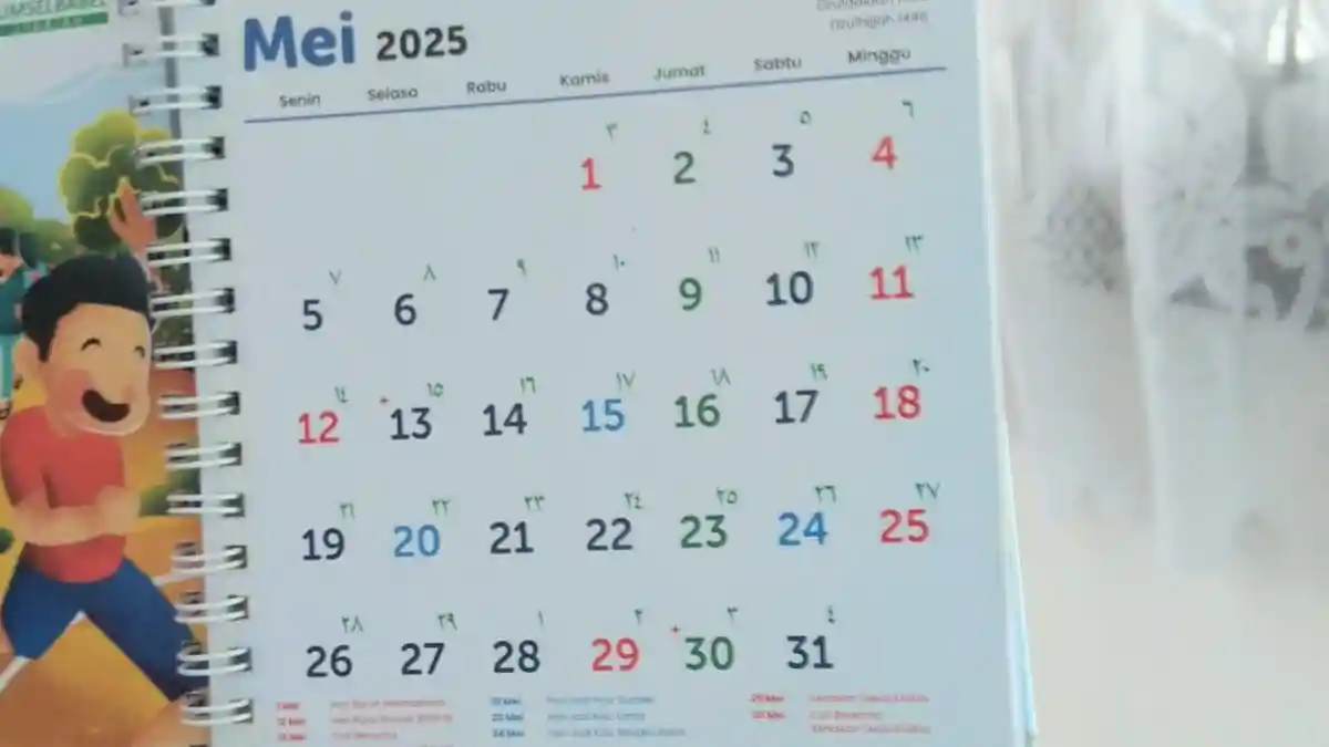 Kalender Mei 2025 Lengkap dengan Tanggal Merah, Berapa Hari Cuti Bersama?