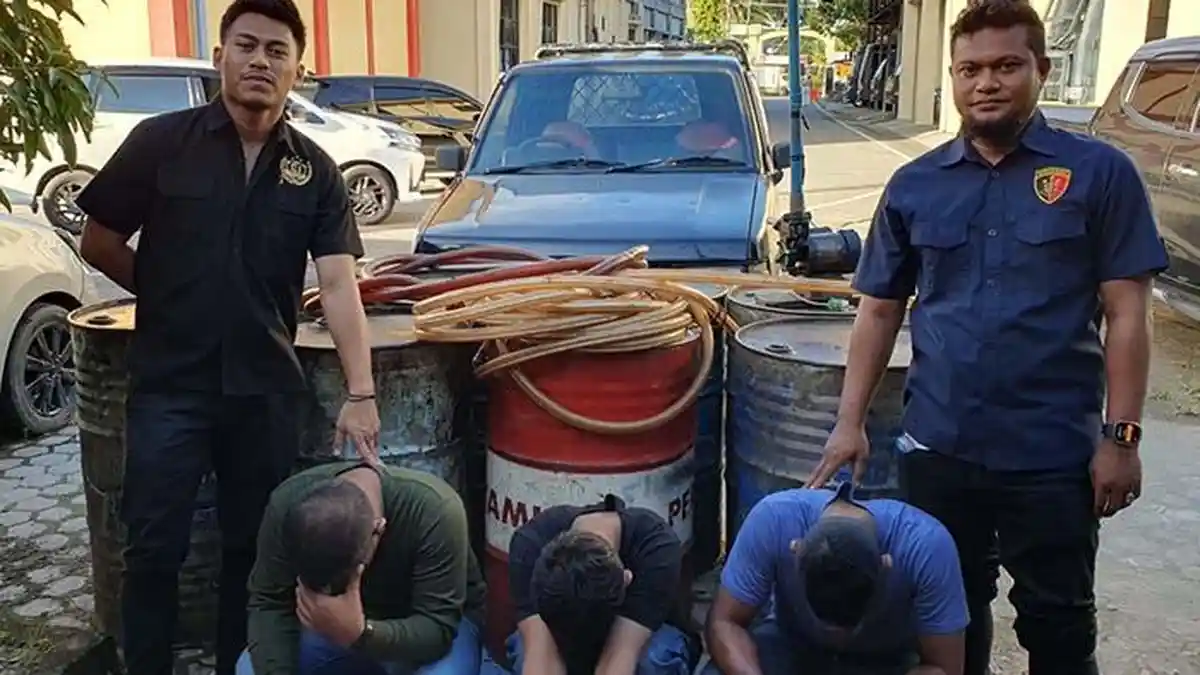 3 Orang Termasuk Operator SPBU Diamankan di Aceh Timur, Polisi Temukan 1,5 Ton BBM Bersubsidi