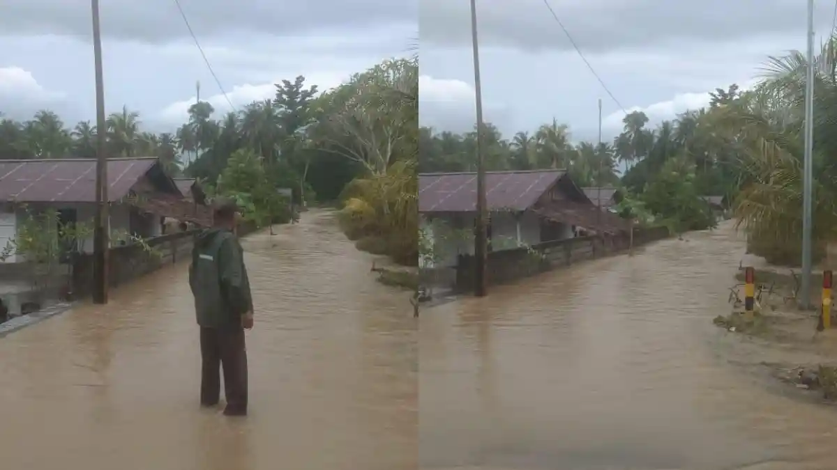 Banjir Menggenangi Pemukiman di Desa Maranda Poso, 13 Rumah Terendam