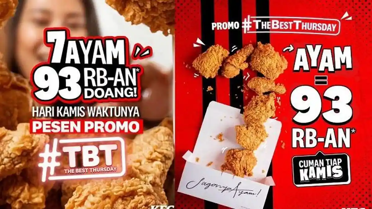 BEST THURSDAY! Promo KFC 7 September 2023 Serbu 7 Ayam Cuma Rp90 Ribuan Aja