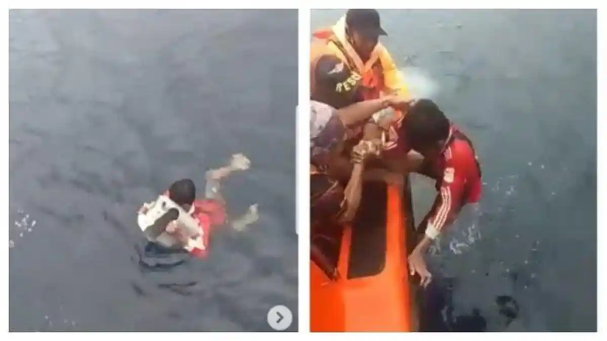 Viral di IG Detik-detik Nelayan Ditemukan Bertahan di Laut dengan Pecahan Jeriken, Terjebak 14 Jam