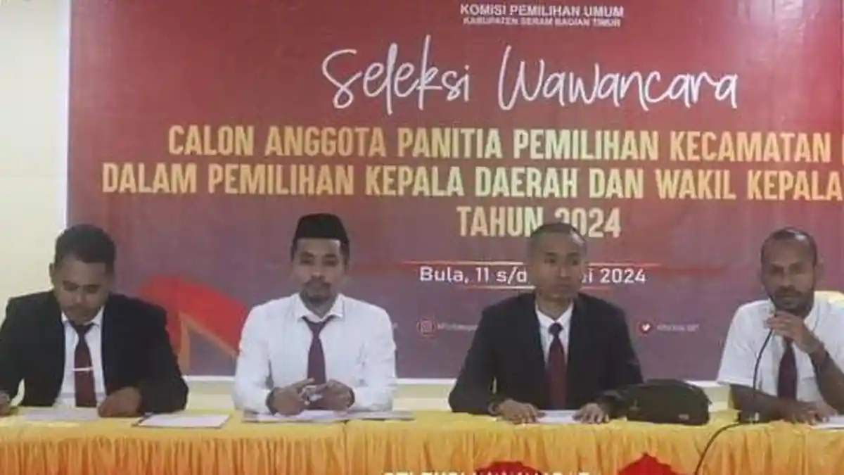 KPU SBT Gelar Tes Wawancara Calon PPK Pilkada 2024 di Kota Bula