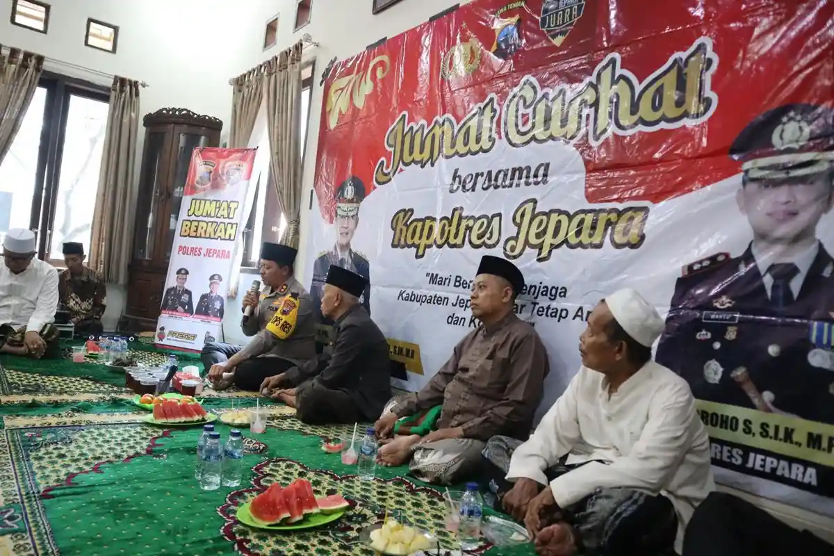 Lewat Jumat Curhat, Polres Jepara Kampanyekan Pilkada Damai 
