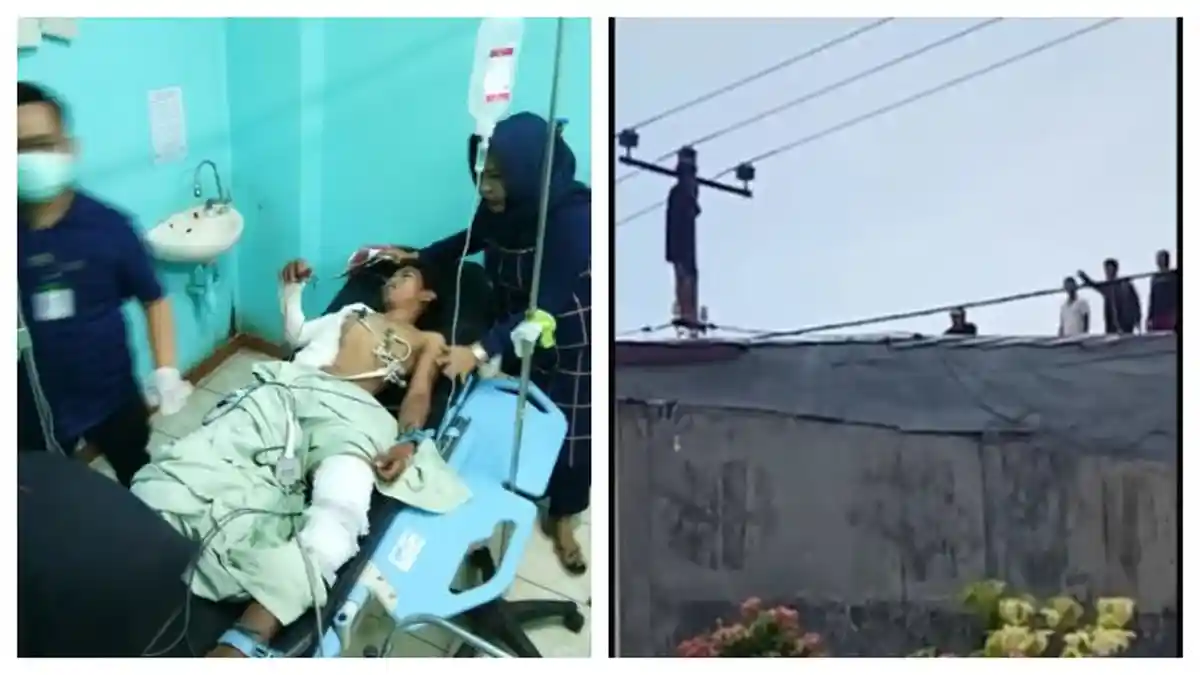 Ahlan Panjat Tiang Listrik, Pegang Kabel dan Kesetrum, Begini Nasibnya