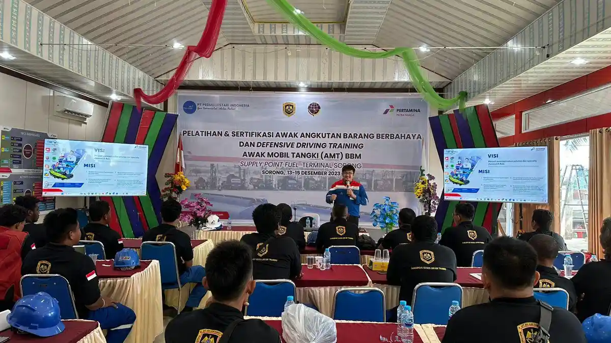 Digelar Pertamina, 115 Pengemudi AMT di Sorong dan Ternate Ikut Training Angkutan Barang Berbahaya