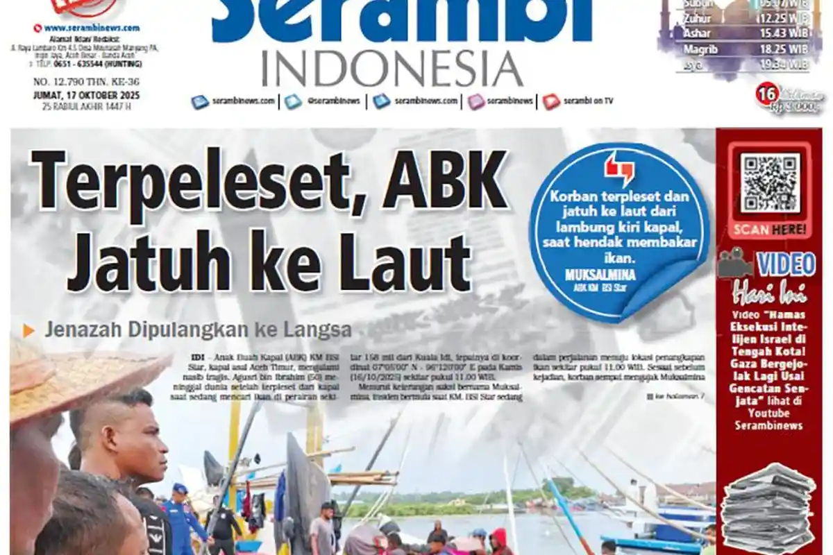 Terpeleset, ABK Jatuh ke Laut, Jenazah Dipulangkan ke Langsa