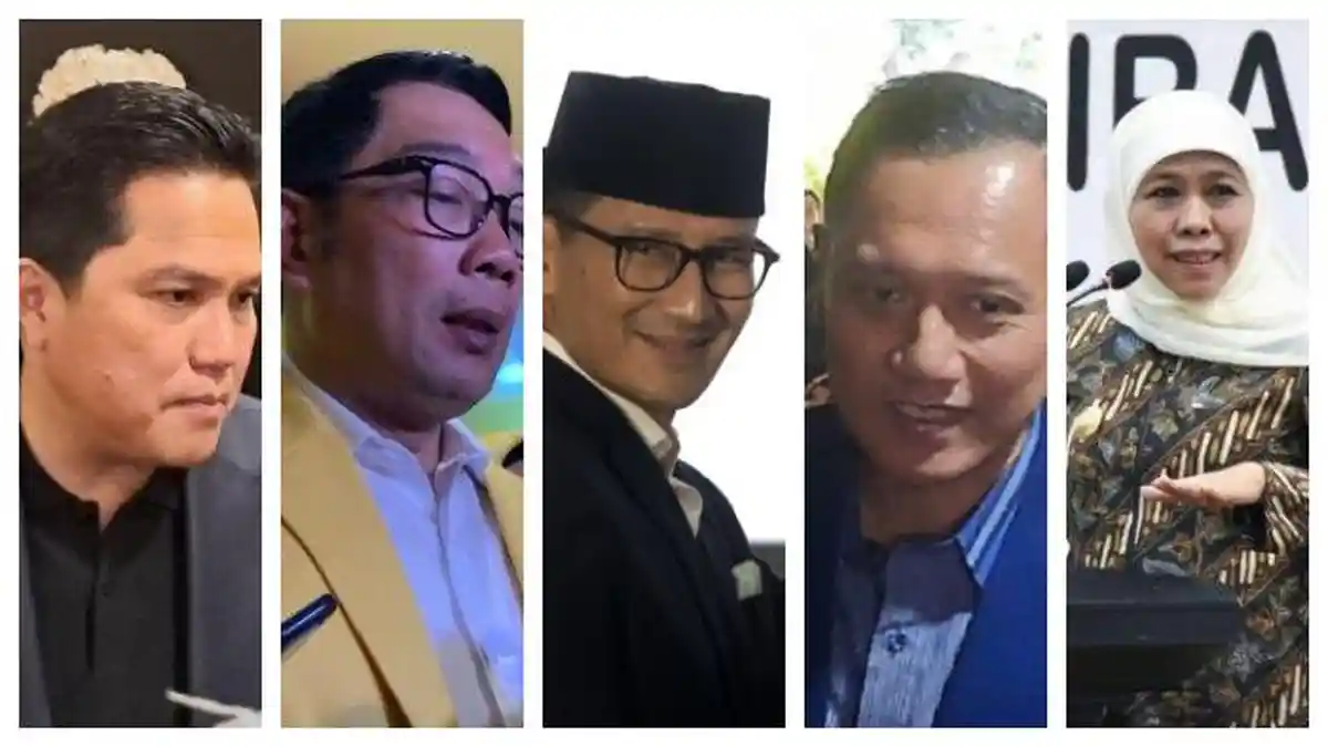 5 Besar Cawapres versi Survei Indikator: Erick Thohir Tertinggi, Disusul Ridwan Kamil