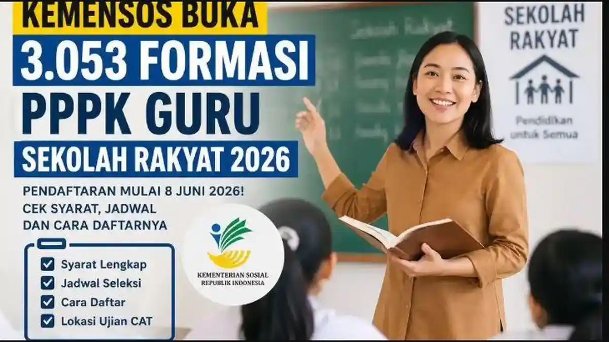Sudah Dibuka, Cara Daftar PPPK Guru pada Sekolah Rakyat 2026, Ada 3.053 Formasi