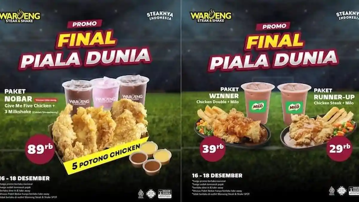 Promo Makanan dari Waroeng Steak & Shake Cuma 3 Hari Mulai Rp 29.000an
