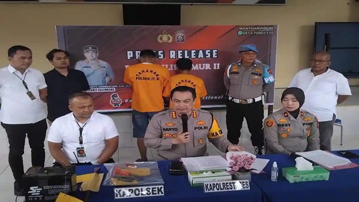 2 Pencuri Aki Cadangan Lampu Merah di Palembang Ternyata Positif Narkoba