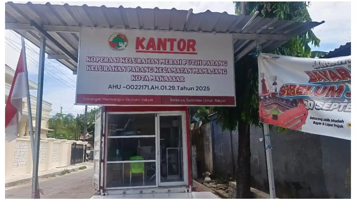 Koperasi Merah Putih Makassar Numpang di Kontainer