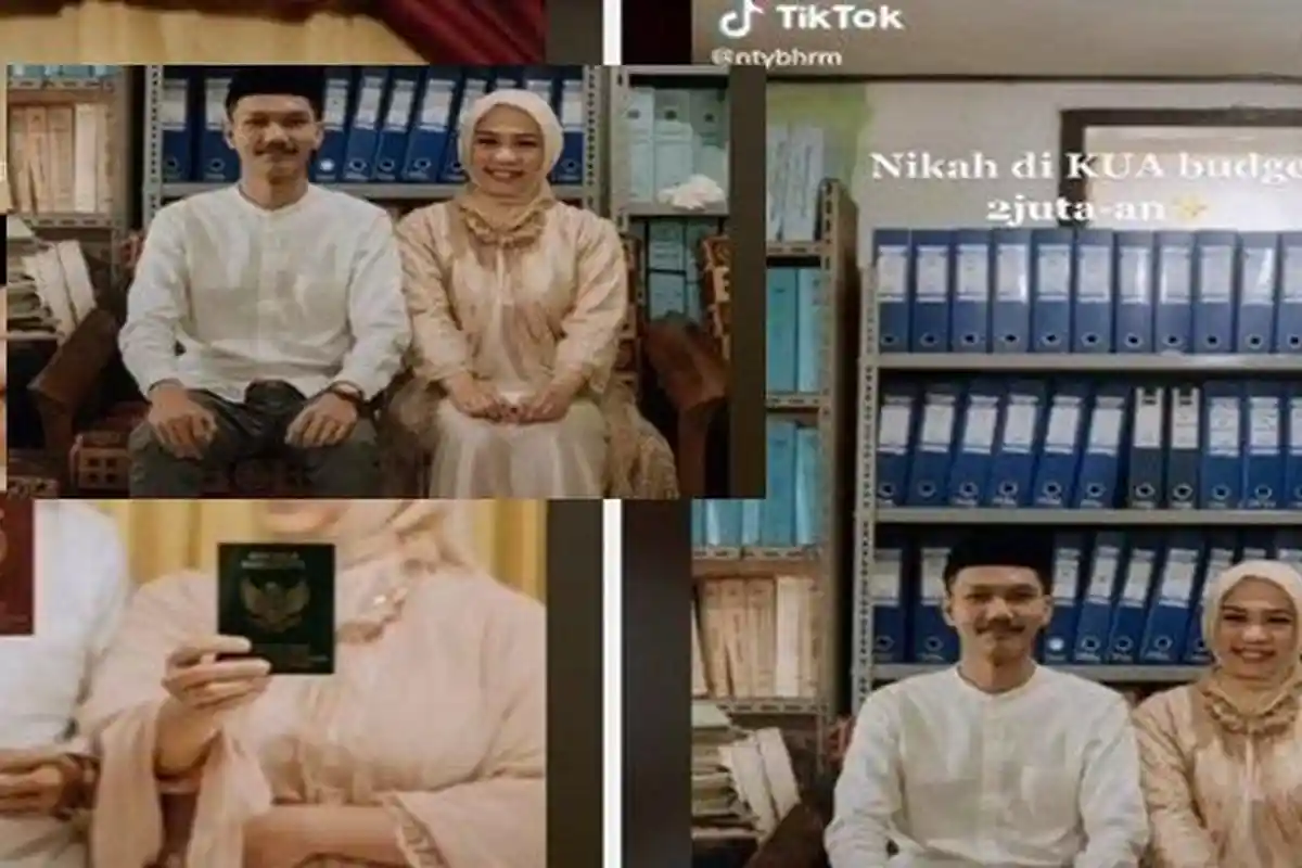Pasangan Suami Istri Viral Setelah Bagikan Pengalaman Nikah di KUA, Pakai Baju Harga 200 Ribu Rupiah