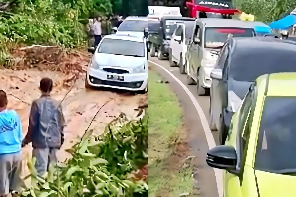 BREAKING NEWS: Jalan Perbatasan Potanga–Lamu Gorontalo Tertutup Longsor, Kemacetan Sepanjang 3 Km