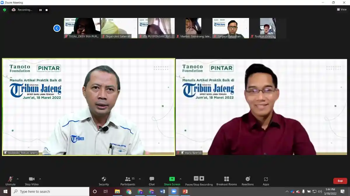 Tanoto Foundation Bersama Tribun Jateng Ajak Guru Terampil Menulis di Media Massa