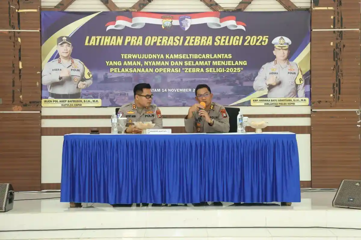Ditlantas Polda Kepri Mulai Siapkan Operasi Zebra Seligi 2025 Menjelang Natal dan Tahun Baru