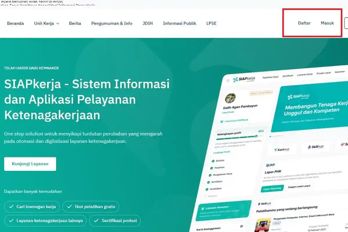 Cara Membuat Akun BSU Kemnaker, Link account.kemnaker.go.id