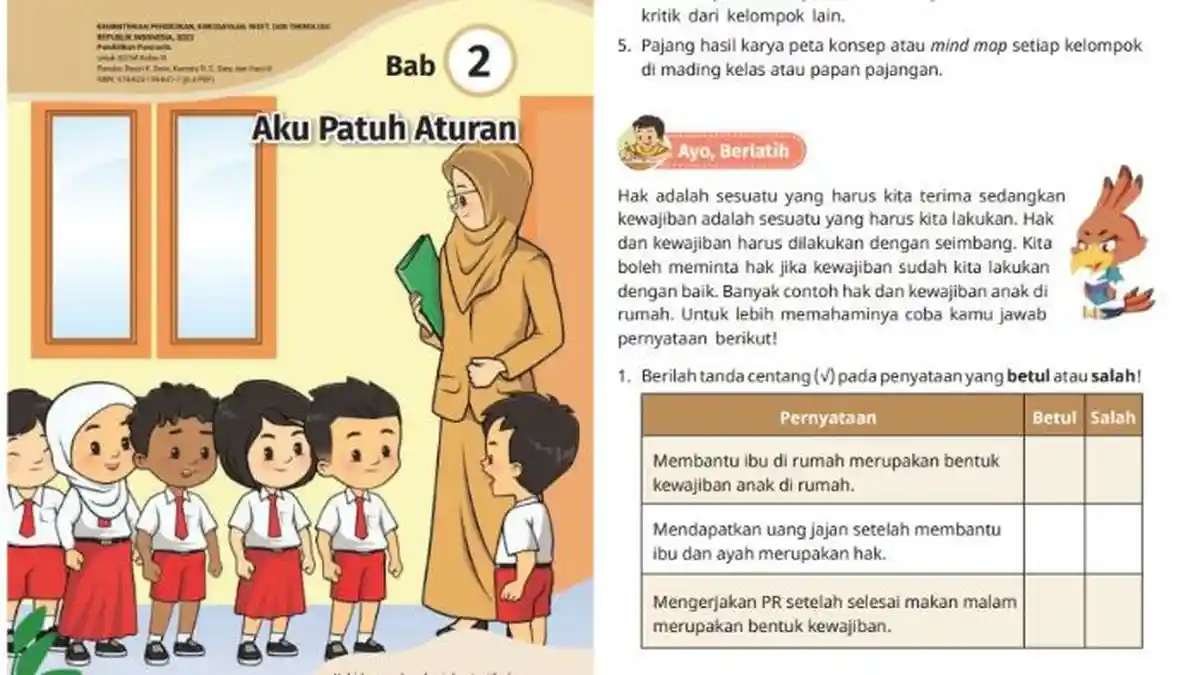Kunci Jawaban Pendidikan Pancasila Kelas 3 Halaman 69-70 Kurikulum Merdeka Bab 2: Ayo, Berlatih