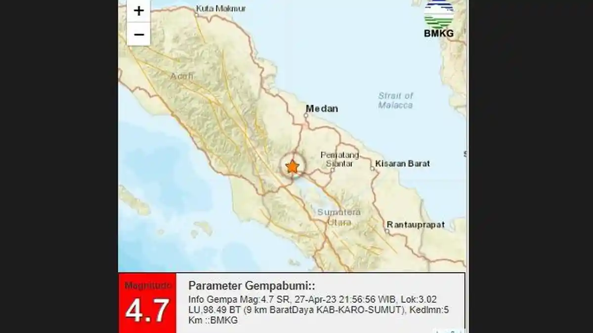 Karo Diguncang Gempa 4,7 pada SR, Warga Langsung Berhamburan Keluar Rumah