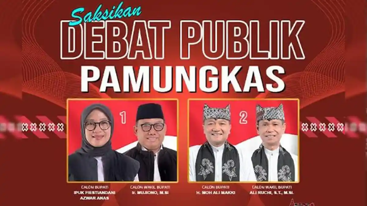 Debat Pilkada Banyuwangi, Dua Paslon Diuji Soal Keserasian Pembangunan Daerah Sampai Nasional